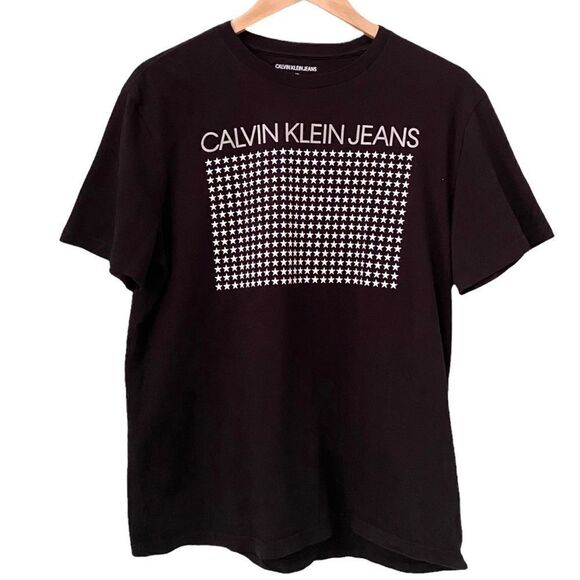 Calvin Klein Jeans Logo With Stars Graphic T-Shirt in Men's Size Large - Picture 2 of 6